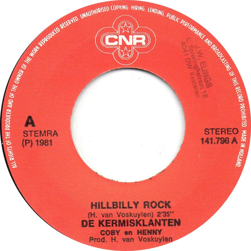 Kermisklanten - Hillbilly Rock 10004 Vinyl Singles Goede Staat