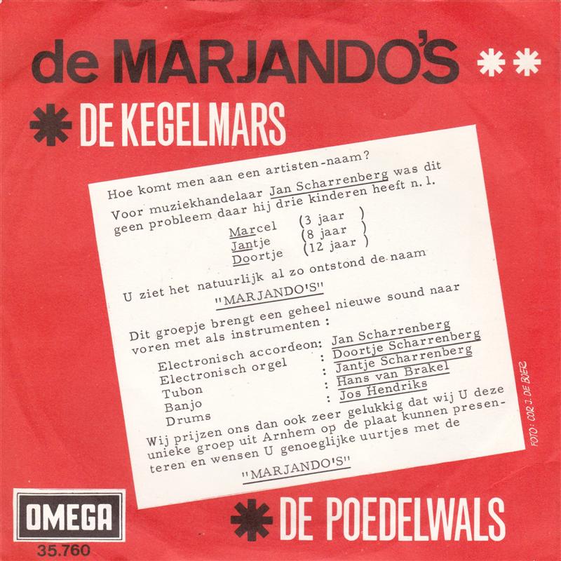 Marjando's - De Kegelmars 31145 Vinyl Singles Goede Staat