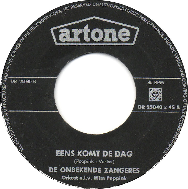 Onbekende Zangeres - Als Moeder Te Veel Is 14366 Vinyl Singles Hoes: Generic