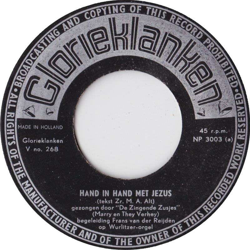 Zingende Zusjes - Hand In Hand Met Jezus 29768 Vinyl Singles Goede Staat