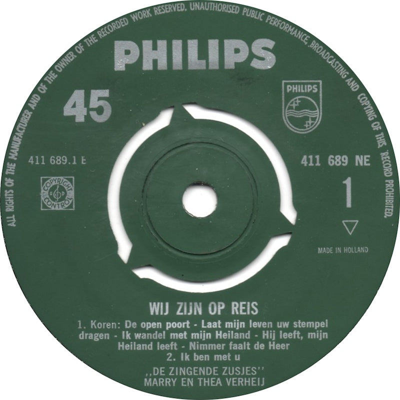 Zingende Zusjes Marry En Thea Verhey - Wij Zijn Op Reis (EP) 14554 15375 Vinyl Singles EP Goede Staat