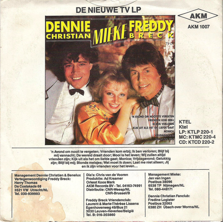 Dennie Christian, Mieke & Freddy Breck - Vakantie 24503 Vinyl Singles Goede Staat