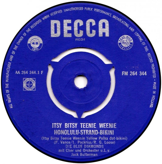 Blue Diamonds - Itsy Bitsy Teenie Weenie Honolulu-Strand-Bikini 15907 (B) Vinyl Singles B-Keus (B)