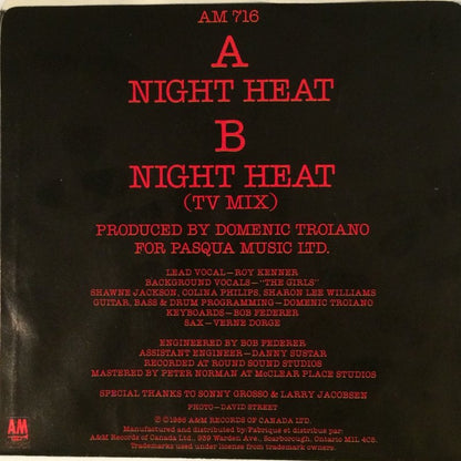 Domenic Troiano With Roy Kenner - Night Heat 10426 Vinyl Singles Goede Staat