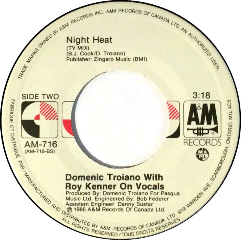 Domenic Troiano With Roy Kenner - Night Heat 10426 Vinyl Singles Goede Staat