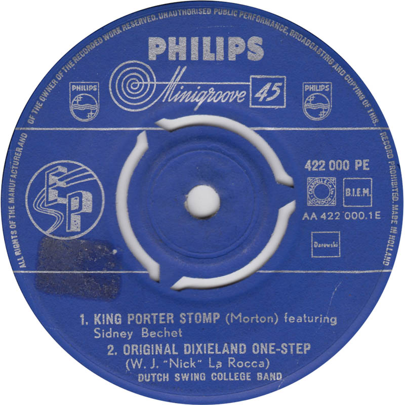 Dutch Swing College Band - King Porter Stomp (EP) 18531 Vinyl Singles EP Goede Staat