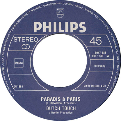 Dutch Touch  - Paradis A Paris 13575 Vinyl Singles Goede Staat