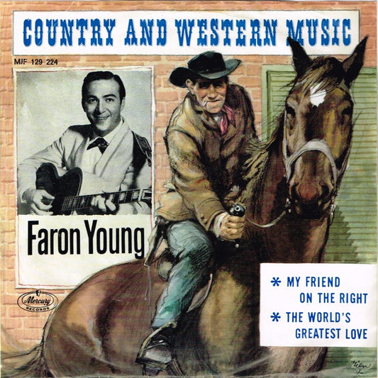 Faron Young - My Friend On The Right 30004 Vinyl Singles Goede Staat