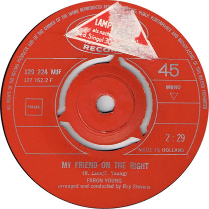 Faron Young - My Friend On The Right 30004 Vinyl Singles Goede Staat