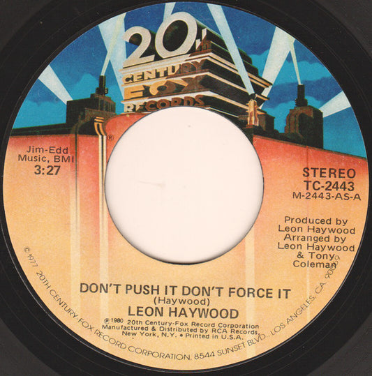 Leon Haywood - Don't Push It Don't Force It 15903 Vinyl Singles Goede Staat