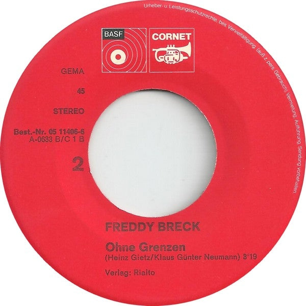 Freddy Breck - Uberall Auf Der Welt 16011 Vinyl Singles Goede Staat