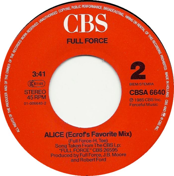 Full Force - Alice, I Want You Just For Me 11535 30516 Vinyl Singles Goede Staat