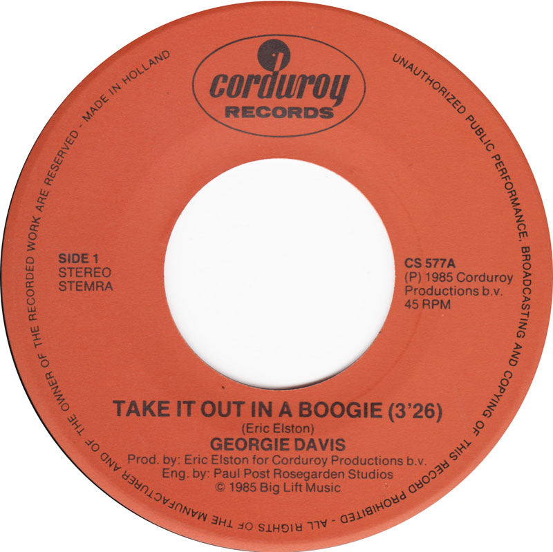 Georgie Davis - Take It Out In A Boogie 30529 Vinyl Singles Goede Staat