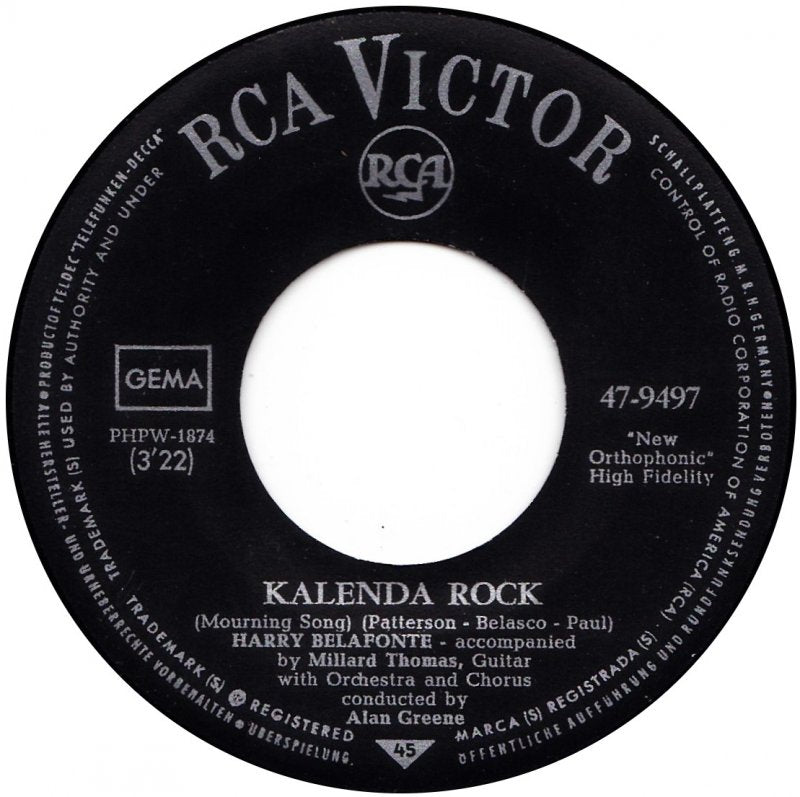 Harry Belafonte - Kalenda Rock 15908 Vinyl Singles Goede Staat