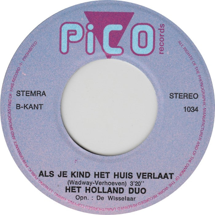 Holland-Duo - Arrivederci Roma 05174 14398 03682 Vinyl Singles Goede Staat