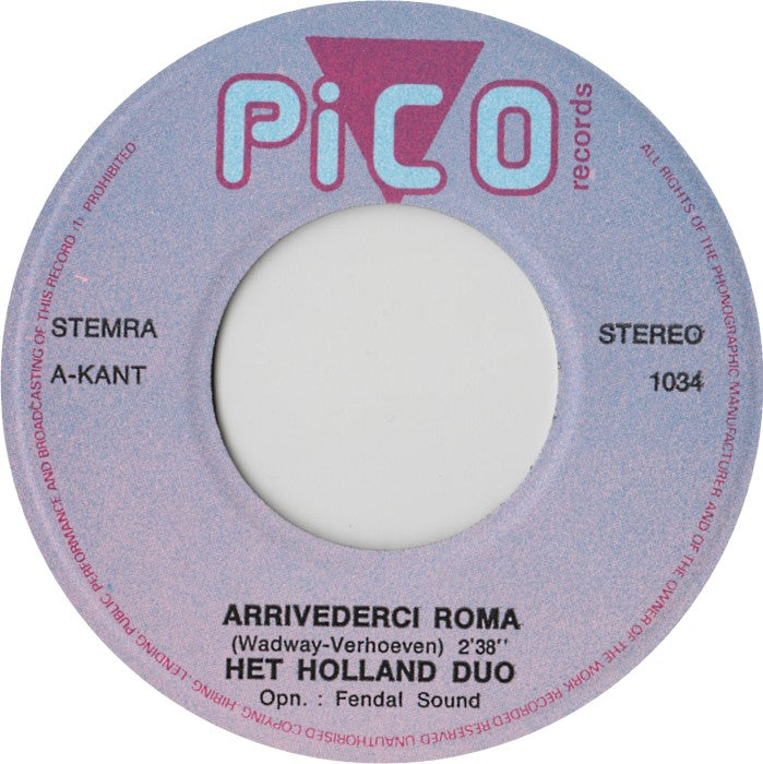 Holland-Duo - Arrivederci Roma 05174 14398 03682 Vinyl Singles Goede Staat