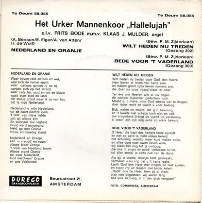 Urker Mannenkoor Hallelujah - Nederland En Oranje 03318 Vinyl Singles Goede Staat