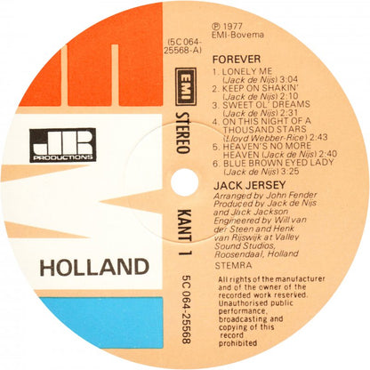 Jack Jersey - Forever (LP) 51394 Vinyl LP Goede Staat