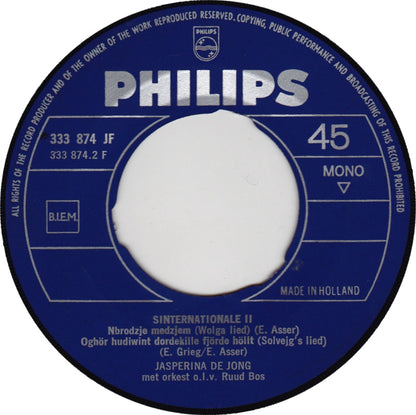 Jasperina De Jong - Sinternationale 28970 Vinyl Singles Goede Staat