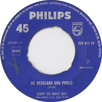 Jerry En Mary Bey - De Bedelaar Van Parijs 22548 Vinyl Singles Hoes: Generic