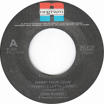 John Russell - Give Me Your Lovin' (Mr. Oldster) 02893 Vinyl Singles Goede Staat