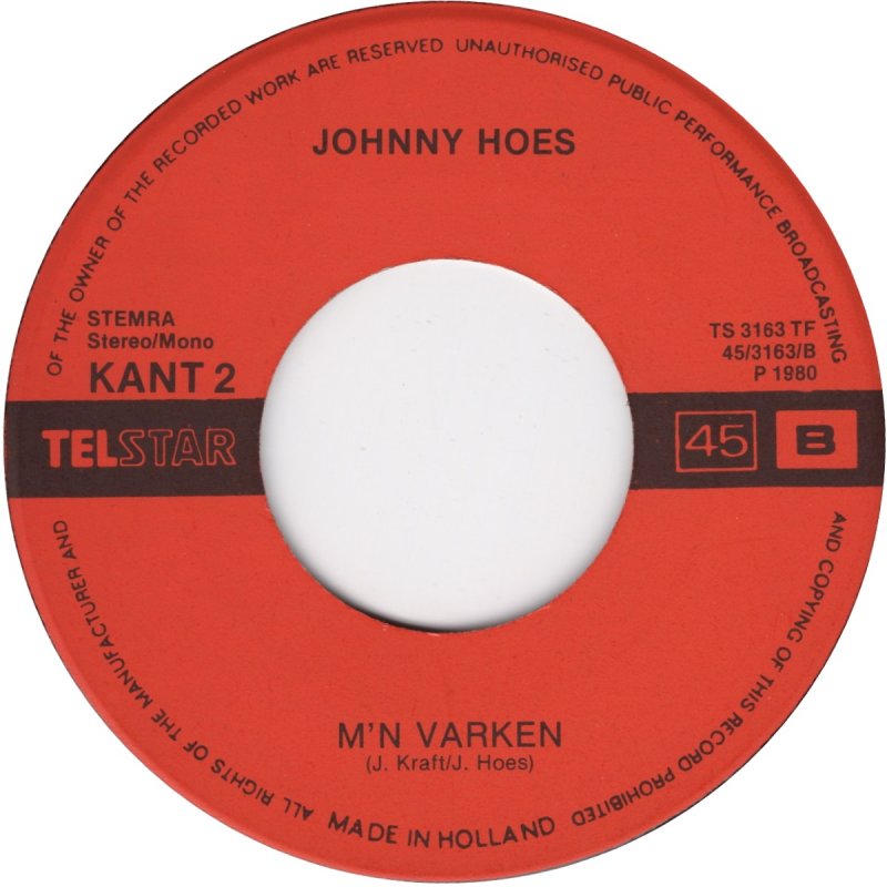 Johnny Hoes - De Vogeltjesdans 32592 36364 Vinyl Singles Goede Staat