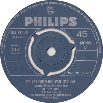 Kees Deenik - De Vreemdeling Van Galilea 18746 Vinyl Singles Goede Staat