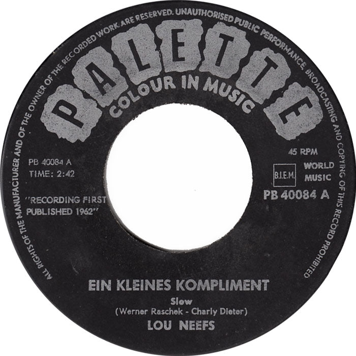 Louis Neefs - Ein Kleines Kompliment 05814 Vinyl Singles Goede Staat