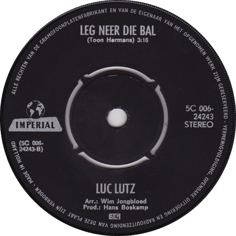 Luc Lutz - Het Brilletje Van Van Daele 23349 Vinyl Singles Goede Staat