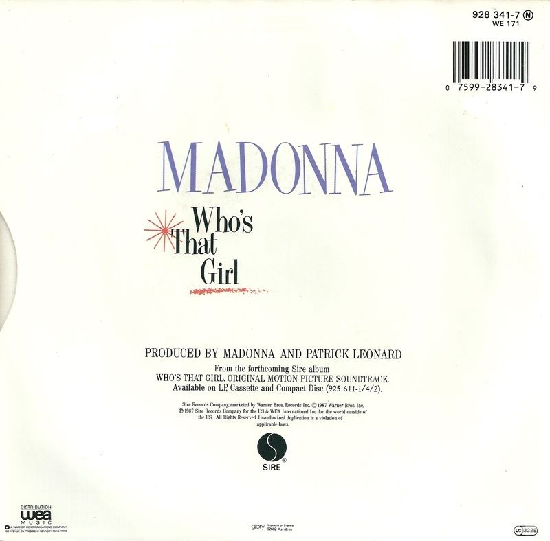 Madonna - Who's That Girl 40201 Vinyl Singles Goede Staat