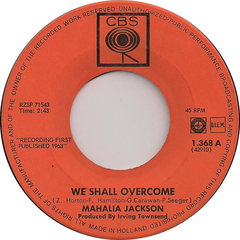 Mahalia Jackson - We Shall Overcome 14698 Vinyl Singles Goede Staat