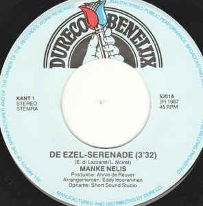 Manke Nelis - De Ezel Serenade 11764 Vinyl Singles Goede Staat