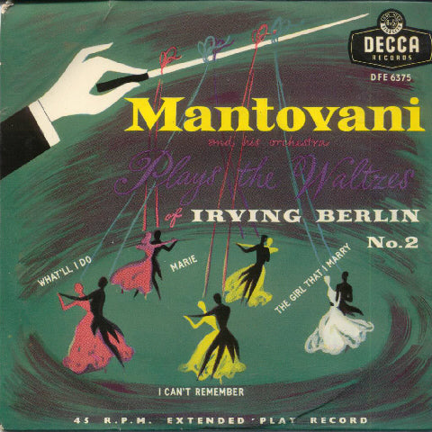 Mantovani And His Orchestra - Mantovani Plays The Waltzes Of Irving Berlin No.2 (EP) 15533 Vinyl Singles EP Goede Staat