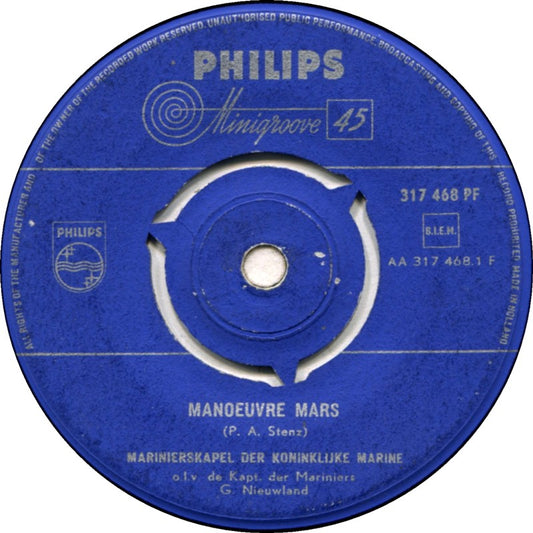 Marinierskapel der Koninklijke Marine - Manouvre Mars 13762 Vinyl Singles Goede Staat