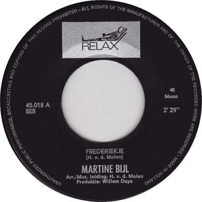 Martine Bijl - Frederiekje 17183 Vinyl Singles Goede Staat