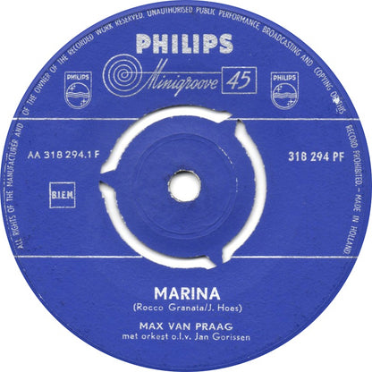 Max van Praag - Marina 02107 Vinyl Singles Hoes: Generic