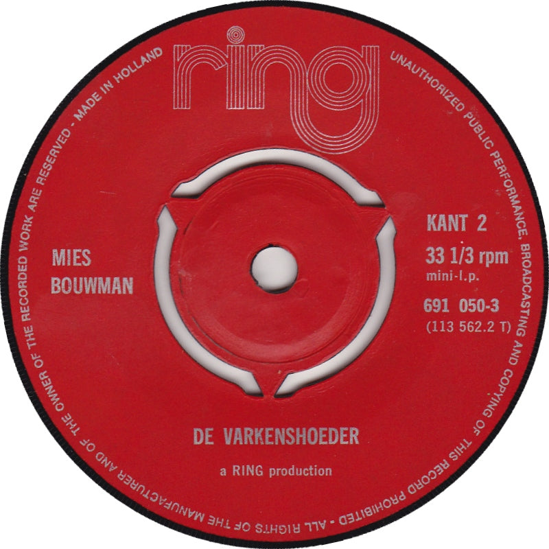 Mies Bouwman - Voorvertelplaat Door Mies Bouwman 3 23554 Vinyl Singles Goede Staat