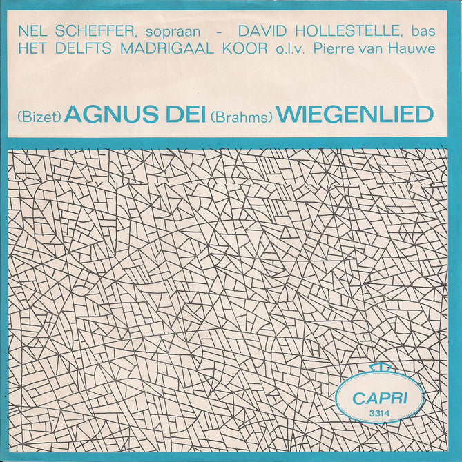 Nel Scheffer, David Hollestelle, Delfts Madrigaalkoor o.l.v. Pierre Van Hauwe - Agnus Dei / Wiegenlied 22423 Vinyl Singles Goede Staat