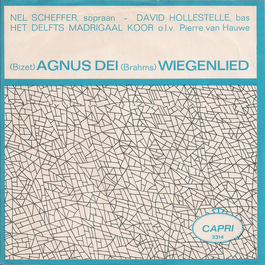 Nel Scheffer, David Hollestelle, Delfts Madrigaalkoor o.l.v. Pierre Van Hauwe - Agnus Dei / Wiegenlied 22423 Vinyl Singles Goede Staat