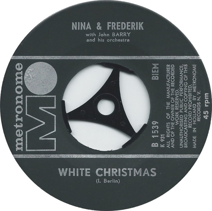 Nina & Frederik - Silent Night - White Christmas 01942 Vinyl Singles Hoes: Generic