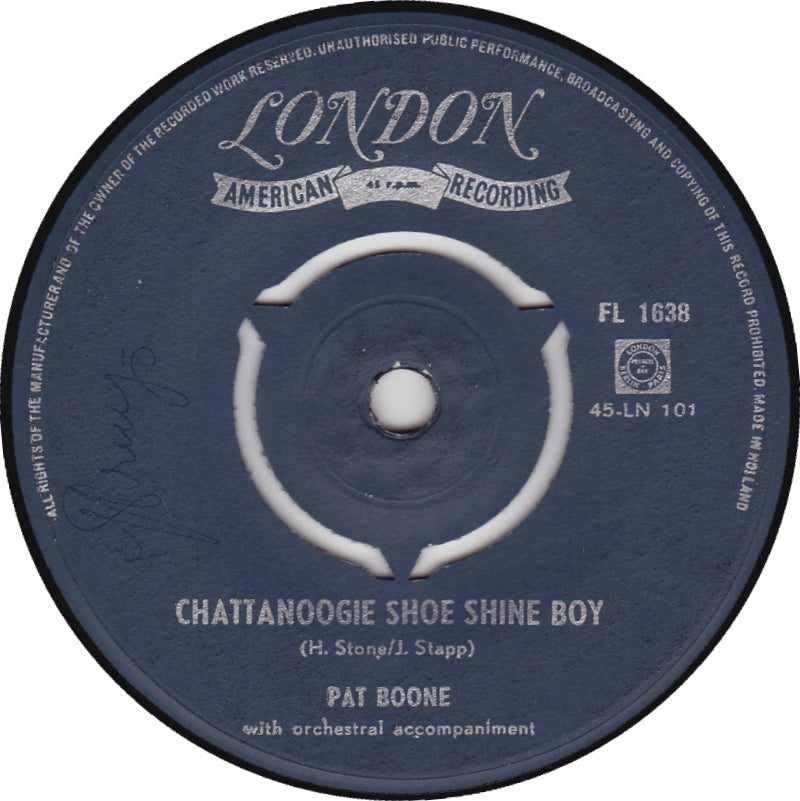 Pat Boone - Chattanoogie Shoe Shine Boy 02367 Vinyl Singles Goede Staat