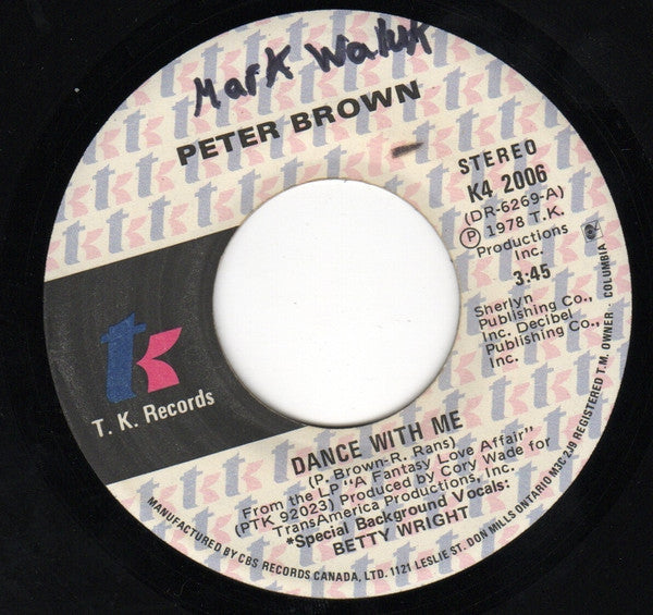 Peter Brown - Dance With Me 11725 Vinyl Singles Goede Staat