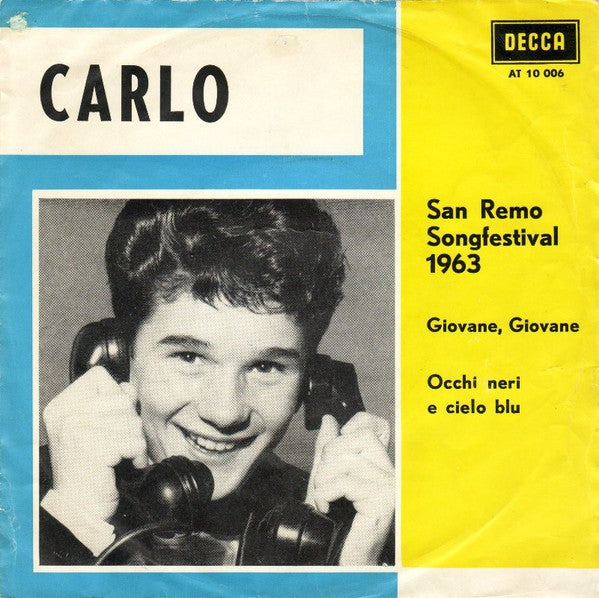 Carlo - San Remo Songfestival 1963 12935 Vinyl Singles Goede Staat