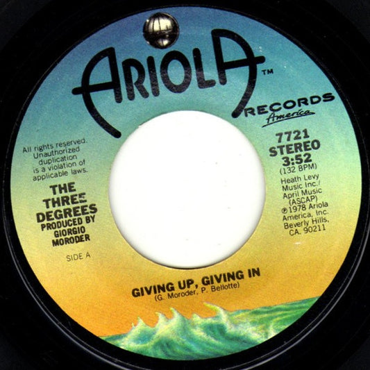 Three Degrees - Giving Up Giving In 14271 Vinyl Singles Goede Staat