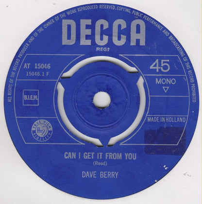 Dave Berry - Can I Get It From You 02906 Vinyl Singles Hoes: Generic