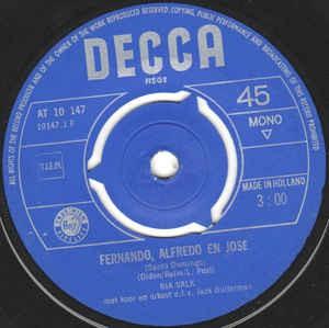 Ria Valk - Fernando, Alfredo En José (Santo Domingo) 16281 Vinyl Singles Hoes: Generic