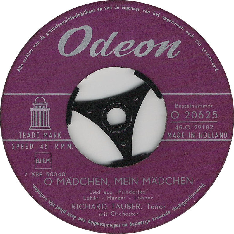 Richard Tauber - O Mädchen, Mein Mädchen (EP) 32648 Vinyl Singles Goede Staat