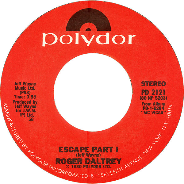 Roger Daltrey - Without Your Love 14690 Vinyl Singles Goede Staat