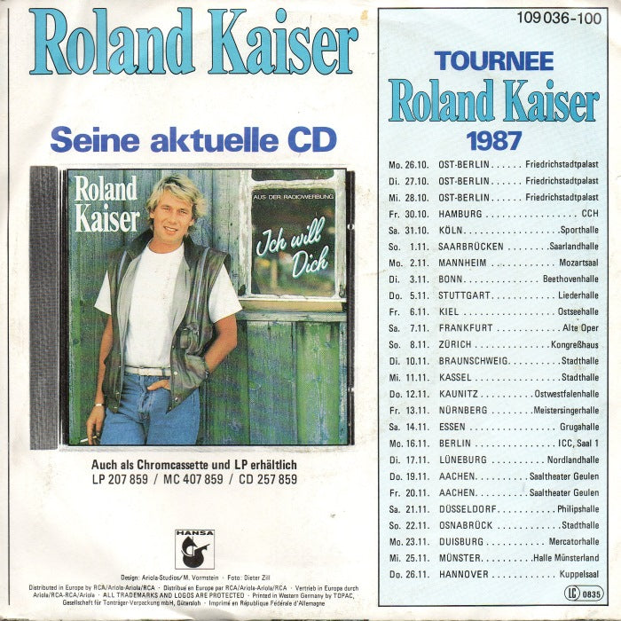 Roland Kaiser - Veronica 15321 Vinyl Singles Goede Staat