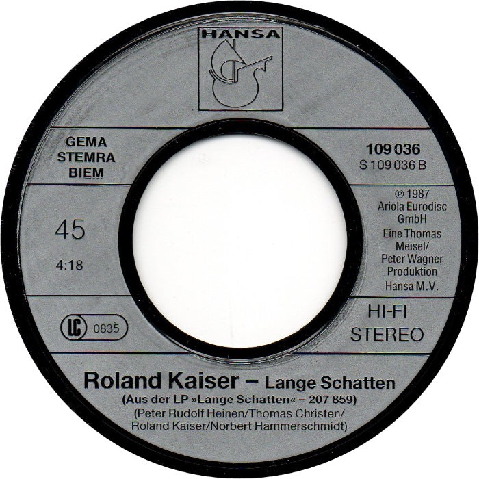 Roland Kaiser - Veronica 15321 Vinyl Singles Goede Staat